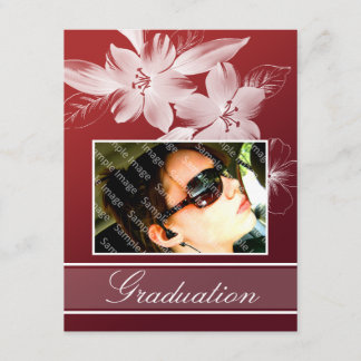 Faire-part Annonces de graduation florale personnalisée