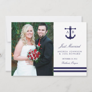 Faire-part Annonces de Mariages de la marine nautique