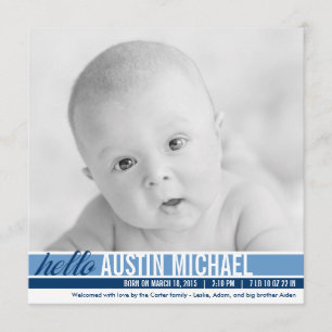 Faire-part Annonces de naissance dans les tons modernes - Ble