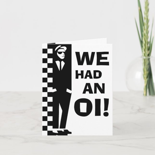 Faire-part annonces de naissance de l'oi (ska rude boy) (Devant)