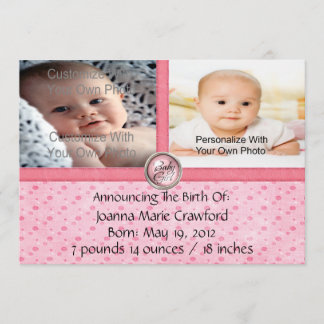 Faire-part Annonces De Naissance De Points Jolies Roses