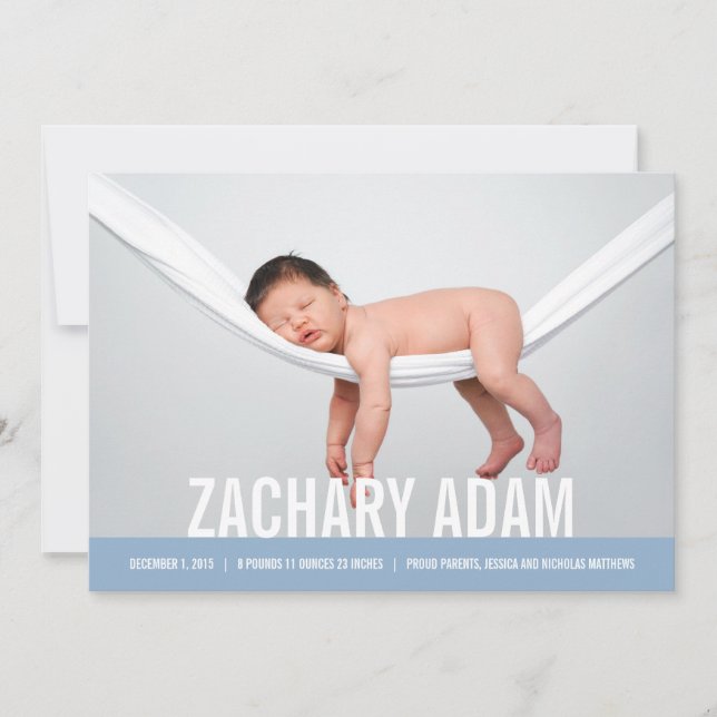 Faire-part Annonces de naissance SIMPLE (Devant)