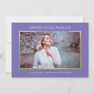 Faire-part Annonces d'obtention du diplôme Purple & Gold