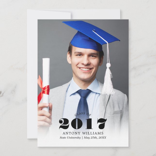 Faire-part Annonces d'obtention d'un diplôme photo (Devant)