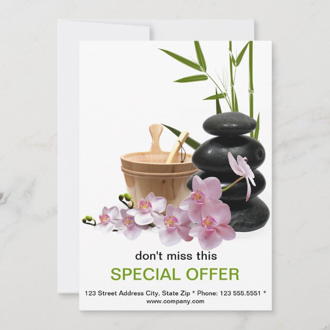 Faire-part Annonces sur mesure pour le spa & Beauty Resort (Devant)