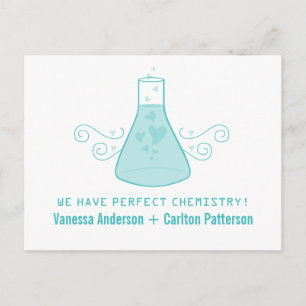 Faire-part Aqua Sweet Chemistry Enregistrer la carte postale