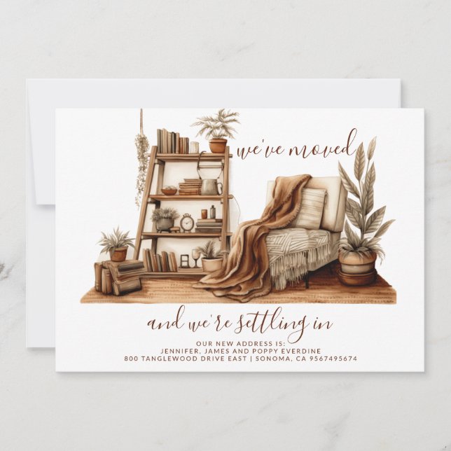Faire-part Aquarelle Cosy Room Moving (Devant)