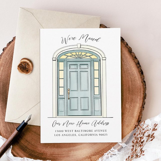 Faire-part Aquarelle de porte coloniale (Créateur téléchargé)