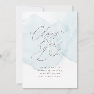Faire-part Aquarelle douce Laver postponement Modifier la dat