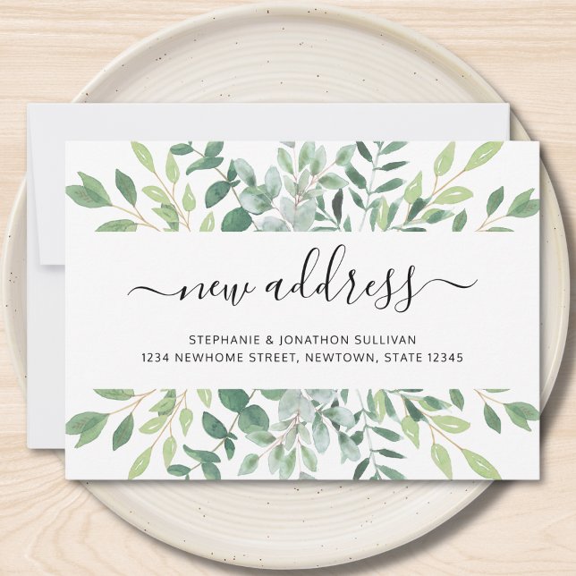 Faire-part Aquarelle Nouvelle adresse Déplacement (Créateur téléchargé)