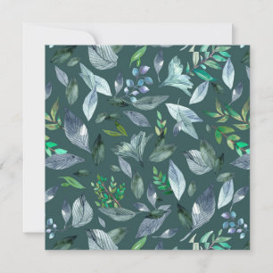 Faire-part Aquarelle tombée feuilles 5