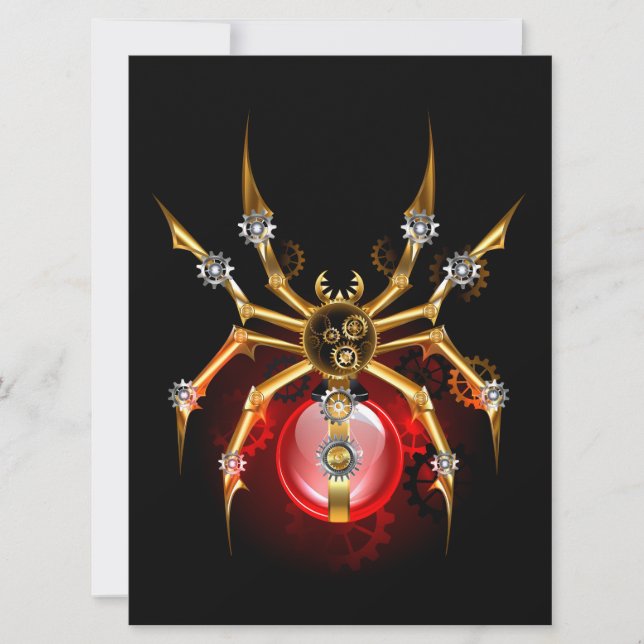 Faire-part Araignée en vapeur noire (Devant)