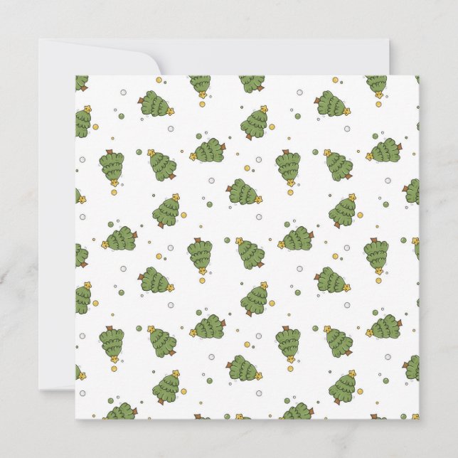 Faire-part Arbre de Noël avec étoile (Devant)