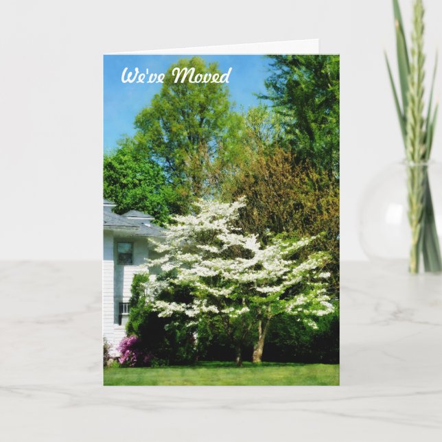 Faire-part Arbres à fleurs blanches (Devant)