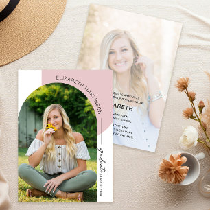 Faire-part Arc 2 Photo de remise de diplôme minimaliste moder