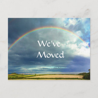 Faire-part Arc-en-ciel Changement d'adresse carte postale