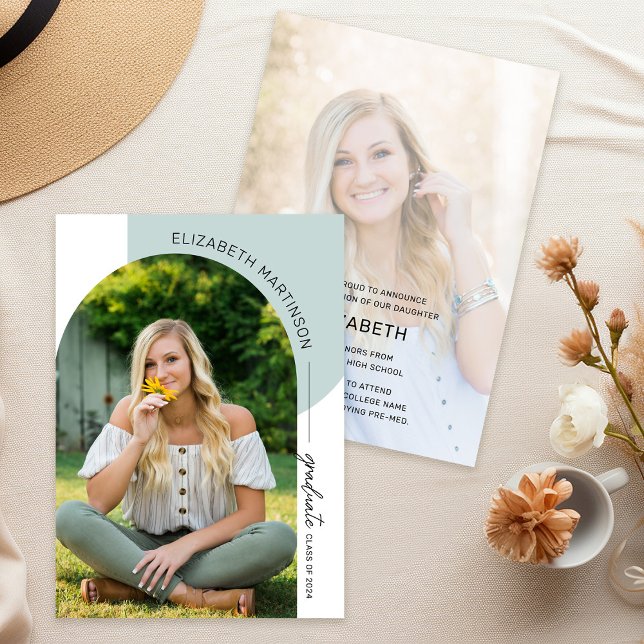 Faire-part Arc minimal moderne 2 - Diplôme photo (Créateur téléchargé)