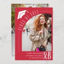 Arc moderne Photo Grad Casquette Red Graduation