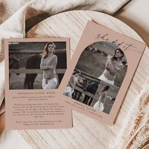 Faire-part Arch Saumon Elle L'A Fait Photo Collage Graduation