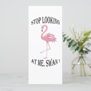 Faire-part Arrêtez de me regarder Swan