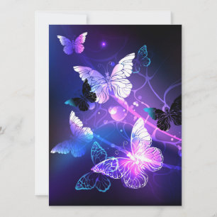 Faire-part Arrière - plan avec papillons de nuit