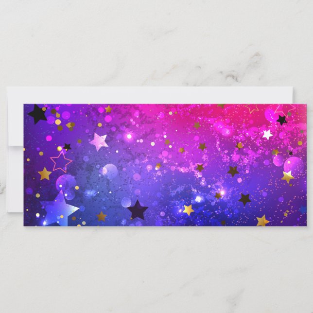 Faire-part Arrière - plan rose brillant (Devant)