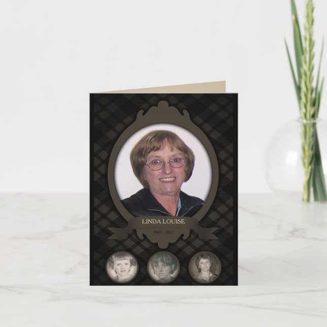 Faire-part au fil des ans, des annonces commémoratives (Devant)