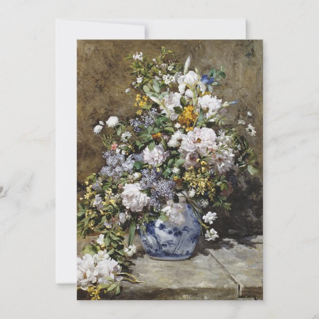 Faire-part Auguste Renoir - Bouquet de printemps (Devant)