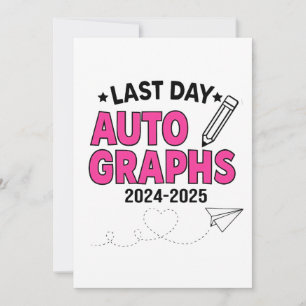 Faire-part Autographes de dernière journée 2024-2025
