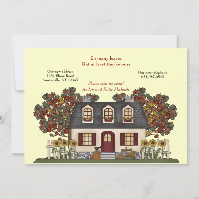 Faire-part Automne (Devant)