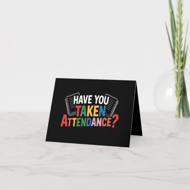 Faire-part Avez-vous pris les présences de retour à l'école  (Devant)