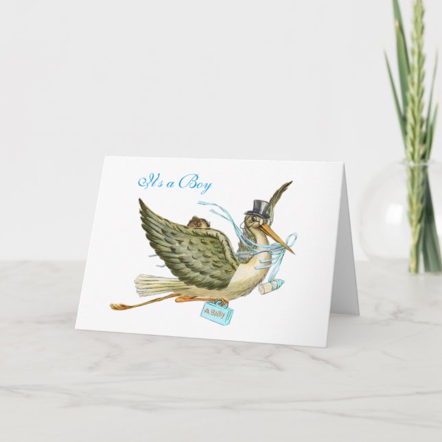 FAIRE-PART BABEAUCHE GARÇON BABY SHOWER (Devant)
