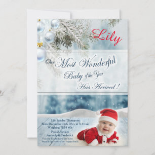 Faire-part Baby de Noël