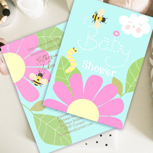 Faire-part Baby shower Abeille Bleue