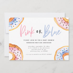 Faire-part Baby shower beigne rose ou bleu