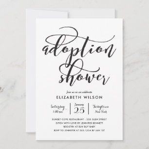 Faire-part Baby shower d'adoption de script Whimsical Invitat
