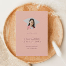 Bac de fin d'études Pink Maroon 1 Photo Graduation