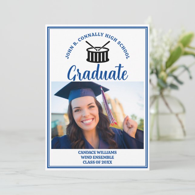 Faire-part Bande photo du lycée Blue (Debout devant)