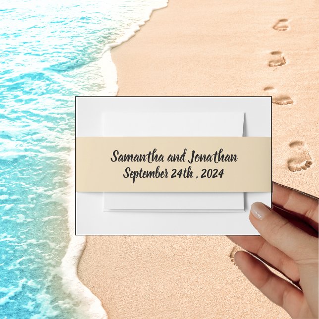 Faire-part Bandeau de mariage à thème de plage de rêve (Créateur téléchargé)