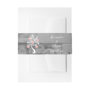Faire-part Bandeau de mariage Arbre rose des cœurs