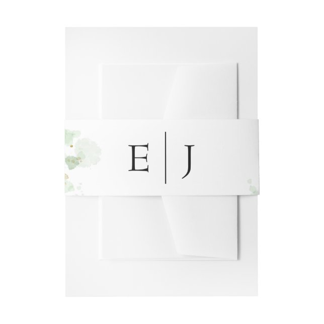 Faire-part Bandeau de mariage élégant à feuillage (Devant example)