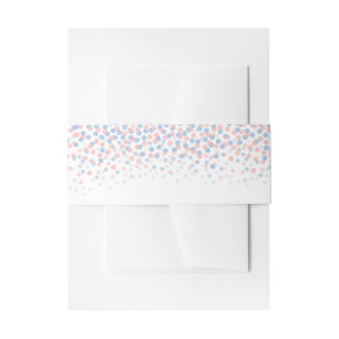 Faire-part Bandeau de mariage en art à points de confettis bl