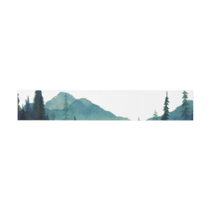 Faire-part Bandeau de mariage en montagne assorti à l'invitat