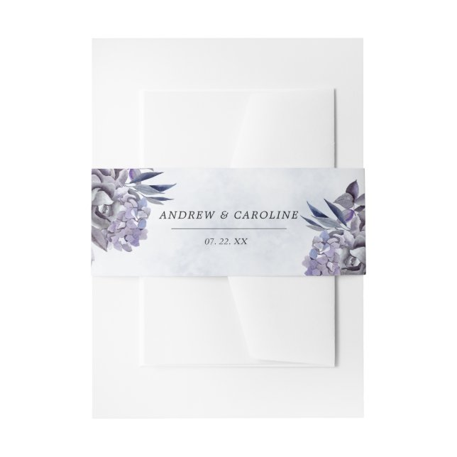 Faire-part Bandeau de mariage floral d'hydrangea d'hiver (Devant example)