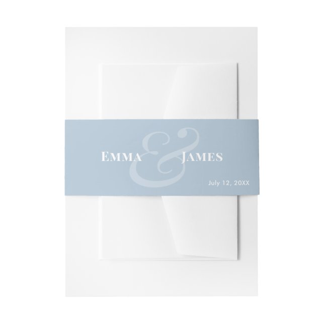 Faire-part Bandeau de mariage inversé DBlue | Nom (Devant example)