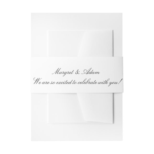 Faire-part Bandeau de ruban pour invitation de mariage  (Devant example)