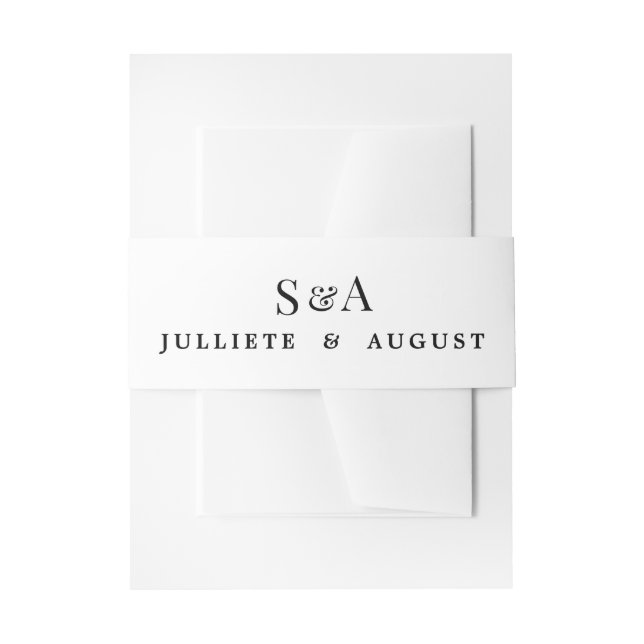 Faire-part Bandeau de ventre de mariage d'invitation (Devant example)
