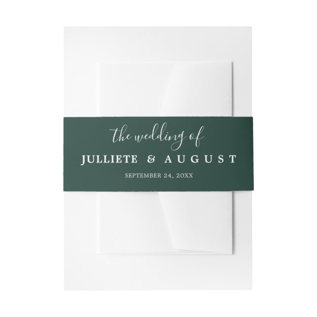 Faire-part Bandeau de ventre de mariage d'invitation (Devant example)