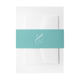 Faire-part Bandeau de ventre d'invitation à monogramme esperl