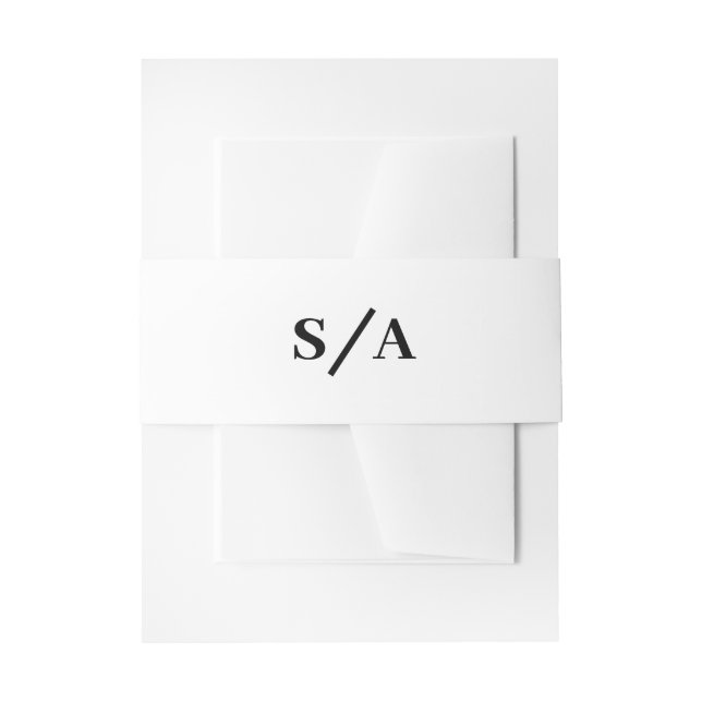 Faire-part Bandeau de ventre d'invitation de mariage (Devant example)
